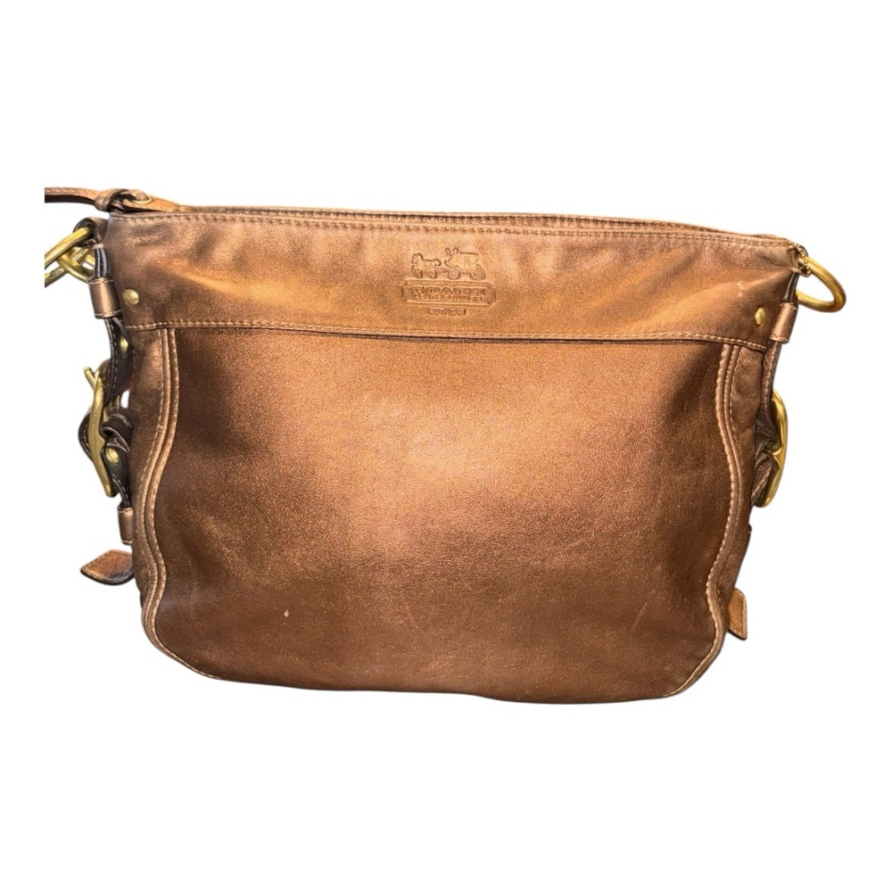 Coach Metallic Bronze Leather Hobo Bag Creed G0882-12671 B4